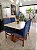 CONJUNTO DE JANTAR MARK 120X090 OFF WHITE - 4 CADEIRAS CANELA AZUL ROYAL MODELO 19 - Imagem 1