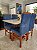 CONJUNTO DE JANTAR MARK 120X090 OFF WHITE - 4 CADEIRAS CANELA AZUL ROYAL MODELO 19 - Imagem 5