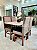 CONJUNTO DE JANTAR MARK 120X090 OFF WHITE - 4 CADEIRAS TABACO CINZA MODELO 19 - Imagem 1