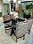 CONJUNTO DE JANTAR MARK 120X090 BLACK - 4 CADEIRAS TABACO CINZA MODELO 19 - Imagem 4