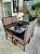 CONJUNTO DE JANTAR MARK 120X090 BLACK - 4 CADEIRAS TABACO CINZA MODELO 19 - Imagem 5