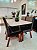CONJUNTO DE JANTAR MARK 120X090 OFF WHITE - 4 CADEIRAS CANELA MARROM MODELO 25 - Imagem 2