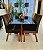 CONJUNTO DE JANTAR MARK 120X090 BLACK - 4 CADEIRAS CANELA MARROM MODELO 25 - Imagem 2