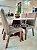 CONJUNTO DE JANTAR MARK 120X090 OFF WHITE - 4 CADEIRAS TABACO CINZA MODELO 25 - Imagem 1