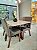 CONJUNTO DE JANTAR MARK 120X090 OFF WHITE - 4 CADEIRAS TABACO CINZA MODELO 25 - Imagem 3