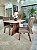 CONJUNTO DE JANTAR MARK 120X090 OFF WHITE - 4 CADEIRAS TABACO CINZA MODELO 25 - Imagem 2
