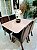 CONJUNTO DE JANTAR MARK 120X090 OFF WHITE - 4 CADEIRAS TABACO MARROM MODELO 25 - Imagem 1