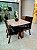 CONJUNTO DE JANTAR MARK 120X090 OFF WHITE - 4 CADEIRAS TABACO MARROM MODELO 25 - Imagem 2