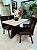 CONJUNTO DE JANTAR MARK 120X090 OFF WHITE - 4 CADEIRAS TABACO MARROM MODELO 25 - Imagem 3