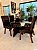CONJUNTO DE JANTAR MARK 120X090 BLACK - 4 CADEIRAS TABACO MARROM MODELO 25 - Imagem 1