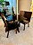 CONJUNTO DE JANTAR MARK 120X090 BLACK - 4 CADEIRAS TABACO MARROM MODELO 25 - Imagem 4