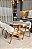 CONJUNTO DE JANTAR AGATHA 120x090 - 4 CADEIRAS LINHO CREME NEVOA - Imagem 6