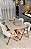 CONJUNTO DE JANTAR AGATHA 120x090 - 4 CADEIRAS LINHO CREME NEVOA - Imagem 5