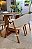 CONJUNTO DE JANTAR AGATHA 120x090 - 4 CADEIRAS LINHO CREME NEVOA - Imagem 3