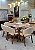CONJUNTO DE JANTAR AGATHA 160X090 VIDRO OFF WHITE - 6 CADEIRAS LINHO CREME NEVOA - Imagem 5