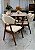 CONJUNTO DE JANTAR AGATHA 160X090 VIDRO OFF WHITE - 6 CADEIRAS LINHO CREME NEVOA - Imagem 6