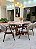 CONJUNTO DE JANTAR AGATHA 160X090 VIDRO OFF WHITE - 6 CADEIRAS LINHO CINZA - Imagem 9