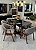 CONJUNTO DE JANTAR AGATHA 160X090 VIDRO PRETO - 6 CADEIRAS LINHO CINZA - Imagem 5