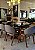 CONJUNTO DE JANTAR AGATHA 160X090 VIDRO PRETO - 6 CADEIRAS LINHO CINZA - Imagem 10