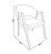 CONJUNTO DE JANTAR AGATHA 130X130 VIDRO OFF WHITE - 6 CADEIRAS LINHO CREME NEVOA - Imagem 4