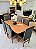 CONJUNTO DE JANTAR LUNNA 160X090 CANELA - 6 CADEIRAS CANELA GRAFITE VELVETEN MODELO 19 - Imagem 3
