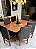 CONJUNTO DE JANTAR LUNNA 160X090 CANELA - 6 CADEIRAS CANELA GRAFITE VELVETEN MODELO 19 - Imagem 6