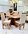CONJUNTO DE JANTAR LUNNA 160X090 CANELA - 6 CADEIRAS CANELA CREME PALHA MODELO 19 - Imagem 5
