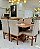 CONJUNTO DE JANTAR LUNNA 160X090 CANELA - 6 CADEIRAS CANELA CREME PALHA MODELO 19 - Imagem 4
