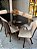 CONJUNTO DE JANTAR EVORA 160X090 BLACK - 6 CADEIRAS EVORA GIRATÓRIAS - Imagem 9