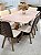 CONJUNTO DE JANTAR EVORA 160X090 OFF WHITE - 6 CADEIRAS GIRATÓRIAS - Imagem 5