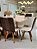 CONJUNTO DE JANTAR EVORA 160X090 OFF WHITE - 6 CADEIRAS GIRATÓRIAS - Imagem 3