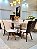CONJUNTO DE JANTAR EVORA 160X090 OFF WHITE - 6 CADEIRAS GIRATÓRIAS - Imagem 4