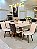 CONJUNTO DE JANTAR EVORA 160X090 OFF WHITE - 6 CADEIRAS GIRATÓRIAS - Imagem 15