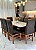 CONJUNTO MESA MARK 180X090 + 8 CADEIRAS MARK MODELO 19 MARROM - Imagem 2