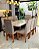 CONJUNTO MESA MARK 180X090 + 8 CADEIRAS MARK MODELO 19 CINZA - Imagem 5