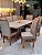 CONJUNTO MESA MARK 180X090 + 8 CADEIRAS MARK MODELO 18 CINZA - Imagem 1