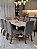 CONJUNTO MESA MARK 180X090 + 8 CADEIRAS MARK MODELO 25 CINZA - Imagem 1
