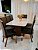 CONJUNTO MESA MARK 180X090 + 8 CADEIRAS MARK MODELO 25 MARROM - Imagem 1