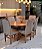 CONJUNTO MESA ORGANICA 180X100 + 6 CADEIRAS MARK MODELO 18 CINZA - Imagem 5