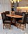 CONJUNTO MESA ORGANICA 180X100 + 6 CADEIRAS MARK MODELO 18 MARROM - Imagem 5