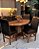 CONJUNTO MESA ORGANICA 180X100 + 6 CADEIRAS MARK MODELO 18 MARROM - Imagem 7
