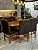 CONJUNTO MESA ORGANICA 180X100 + 6 CADEIRAS MARK MODELO 19 MARROM - Imagem 6