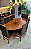 CONJUNTO MESA ORGANICA 180X100 + 6 CADEIRAS MARK MODELO 19 MARROM - Imagem 9