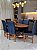 CONJUNTO MESA ORGANICA 180X100 + 6 CADEIRAS MARK MODELO 19 AZUL - Imagem 5