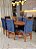 CONJUNTO MESA ORGANICA 180X100 + 6 CADEIRAS MARK MODELO 19 AZUL - Imagem 10
