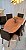 CONJUNTO MESA ORGANICA 180X100 + 6 CADEIRAS MARK MODELO 25 MARROM - Imagem 7