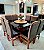 CONJUNTO MESA MARK 130X130 + 8 CADEIRAS MARK MODELO 19 MARROM - Imagem 2
