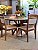 CONJUNTO MESA CECILIA 1,35M REDONDA + 4 CADEIRAS LIZ LINHO CREME - Imagem 4