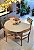 CONJUNTO MESA CECILIA 1,35M REDONDA + 4 CADEIRAS LIZ LINHO CREME - Imagem 2