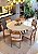 CONJUNTO MESA CECILIA 1,35M REDONDA + 6 CADEIRAS LIZ LINHO CREME - Imagem 3